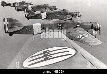 Savoia Marchetti SM 79 Sparviero in formazione Foto Stock