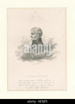 Un ritratto storico di Tadeusz Kościuszko, un ingegnere militare polacco-lituano e combattente per la libertà, celebrato per il suo ruolo nella rivoluzione americana e nelle rivolte polacche. Foto Stock