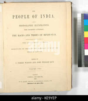 Il popolo dell India una serie di illustrazioni fotografiche, con stampa in rilievo descrittivo ... (Titolo pagina, V. 2) (NYPL B13409080 1125290) Foto Stock