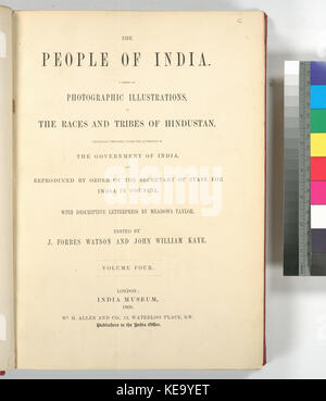 Il popolo dell India una serie di illustrazioni fotografiche, con stampa in rilievo descrittivo ... (Titolo pagina, V. 4) (NYPL B13409080 1125412) Foto Stock