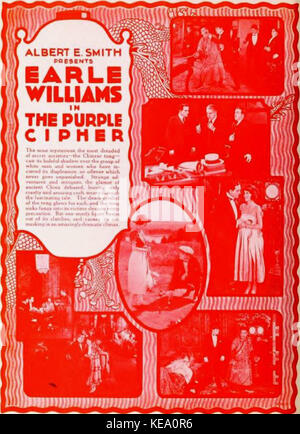 Il Purple Cipher (1920) 2 Foto Stock