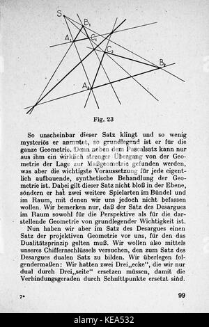 Vom Punkt zur Vierten Dimension (dal punto alla quarta dimensione) è un testo tedesco che esplora la fisica teorica e il concetto di dimensioni, offrendo una visione del pensiero scientifico dei primi anni del XX secolo. Foto Stock