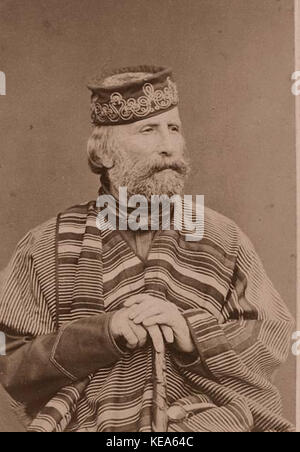 Giuseppe Garibaldi nel 1860 circa Foto Stock
