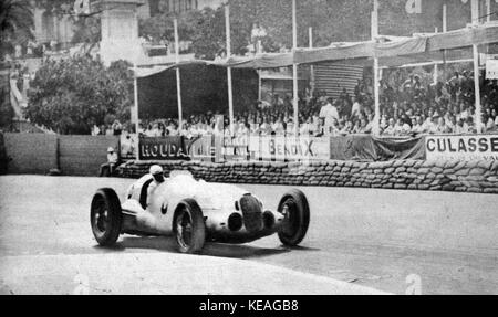 Rudolf Caracciola au Grand Prix de Monaco 1937 Foto Stock