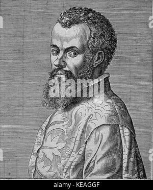 Ritratto di Andreas Vesalius (1514 1564), anatomista fiammingo Wellcome0006026V EL L'inferno Foto Stock