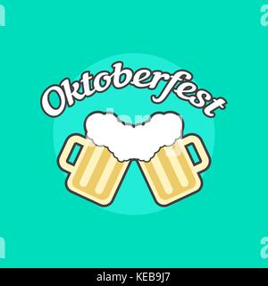 Oktoberfest icona con toby brocche Illustrazione Vettoriale