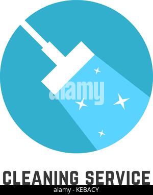 Semplice servizio di pulizia logotipo Illustrazione Vettoriale