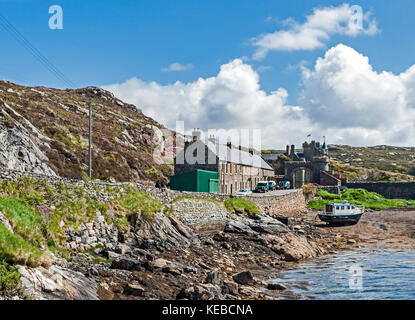 Il castello di Amhuinnsuidhe Estate su B887 Isle of Harris Western Isles della Scozia UK Foto Stock