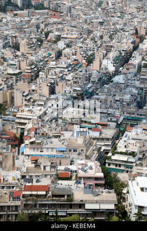 Vista di Atene dal Colle Lycabettus. Foto Stock