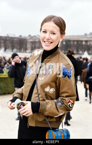 Ksenia sobchak, la settimana della moda di Parigi, Francia Foto Stock