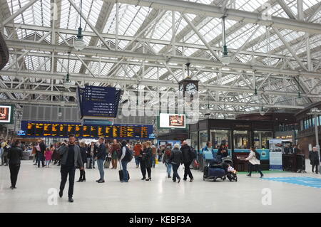La stazione ferroviaria centrale di Glasgow, Scotland, Regno Unito. 16 settembre 2017. Foto Stock