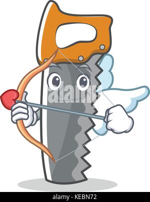 Cupido sega a mano cartoon di caratteri Illustrazione Vettoriale