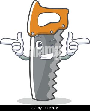 Wink sega a mano cartoon di caratteri Illustrazione Vettoriale
