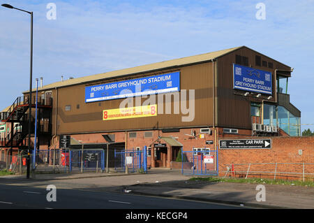 Perry Barr Stadium, Birmingham, Regno Unito, agosto 2017. Luogo ideale per corse di levrieri e autodromo. Foto Stock