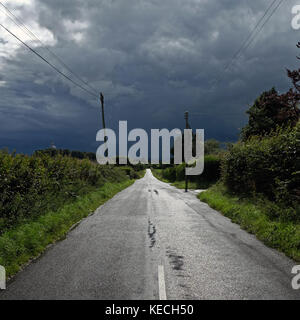 Avvicinandosi Thunderstorm, County Antrim, Irlanda del Nord. Foto Stock