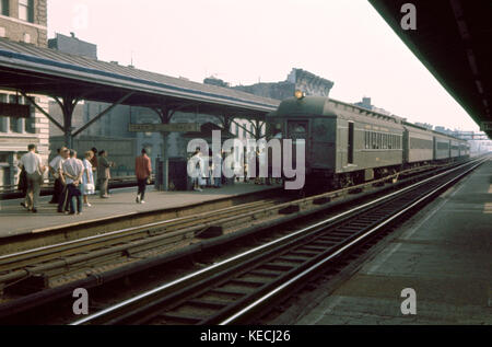 Metropolitana sopraelevata nord stazione ferroviaria, 125th Street, East Harlem, new york New York, USA, luglio 1961 Foto Stock