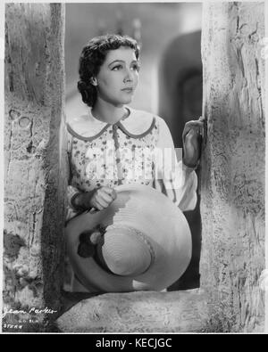 Jean parker, sul set del film "Il ghost goes West', gli artisti uniti, 1935 Foto Stock