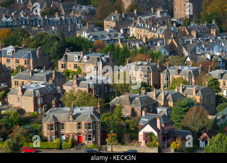 Vista delle grandi ville in sistemazione di Morningside distretto di Edimburgo in Scozia, Regno Unito. Foto Stock