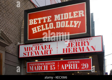 Hello Dolly Broadway Theatre Marquee NYC Foto Stock