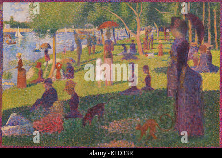 Studio per una domenica sul Grande Jatte, Georges Seurat, 1884, Metropolitan Museum of Art, Manhattan, New York City, Stati Uniti d'America, America del Nord Foto Stock