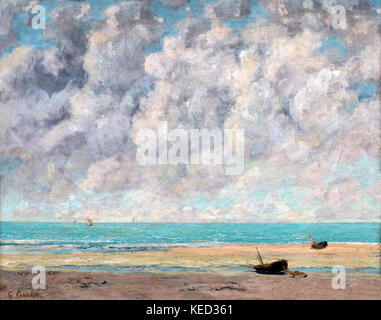 The Calm Sea, Gustave Courbet, 1869, Metropolitan Museum of Art, Manhattan, New York City, USA, Nord America Foto Stock