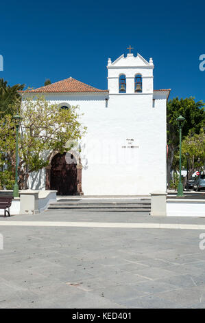 Chiesa a Yaiza, Las Palmas Provincia, Lanzarote nelle Isole Canarie, Spagna Foto Stock