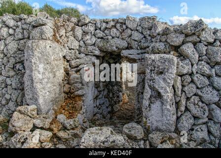 Cultura talaiotic rimane in menorca Foto Stock