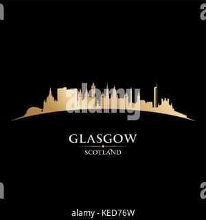 Glasgow Scozia skyline della città silhouette. Illustrazione Vettoriale Illustrazione Vettoriale