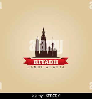 Riyadh Saudi Arabia simbolo della città illustrazione vettoriale Illustrazione Vettoriale