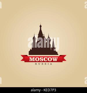 Mosca Russia simbolo della città illustrazione vettoriale Illustrazione Vettoriale