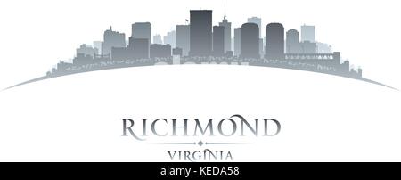 Richmond Virginia City skyline silhouette. Illustrazione Vettoriale Illustrazione Vettoriale