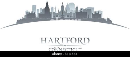 Hartford Connecticut skyline della città silhouette. Illustrazione Vettoriale Illustrazione Vettoriale