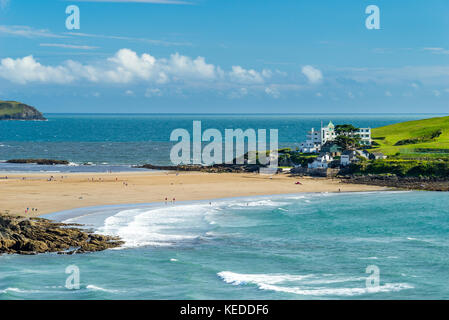 Affacciato burgh Island South Hams Devon England Regno Unito Europa Foto Stock