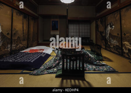 Un tipico ryokan giapponese nel monte koya Foto Stock