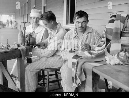 Recupero soldati, Walter Reed General Hospital, Washington DC, USA, Harris & Ewing, 1918 Foto Stock