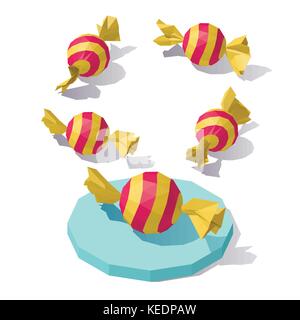 Bassa poli candy in involucro Illustrazione Vettoriale