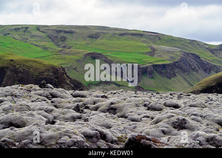 Eldhraun campo di lava - il sud dell'Islanda Foto Stock