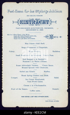 La cena per il 50esimo anniversario (detenute da) GESANG VEREINS (a) KRUEGER AUDITORIUM,NEWARK(NJ) (Altre(Sala riunioni);) (NYPL ADE 270813 470521) Foto Stock
