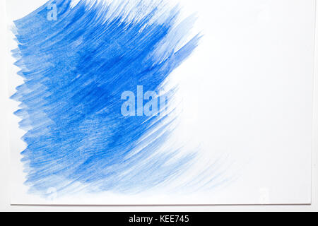 Abstract blue acquarello Vernice a mano su sfondo bianco,acquerello sfondo. . . Foto Stock