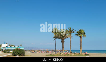 Torremolinos Costa del sol, provincia di Malaga, Andalusia, Spagna meridionale. spiaggia Playamar. Foto Stock