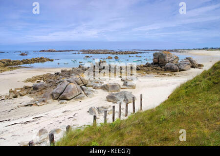 Kerlouan beach in Finisterre in Bretagna, Francia Foto Stock