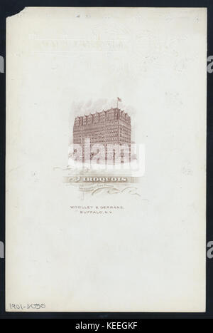 Cena organizzata dal Grand Union Hotel di Saratoga Springs, New York, documentata in un documento storico della New York Public Library. Foto Stock