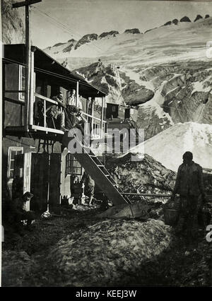 Standpunkt Marmolada, Offiziers und Mannschaftsbaracken (Artillerie) der Stellung d. (BildID 15427914) Foto Stock