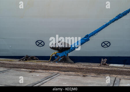 Grande nave ormeggio Foto Stock