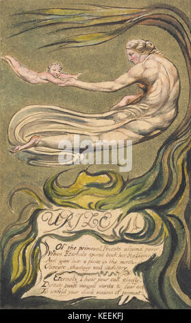 William Blake il primo libro di Urizen, piastra 2(b), Preludium (Bentley 2b) Foto Stock