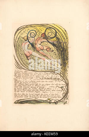 William Blake l'Europa. Una profezia, la piastra 10, Enitharmon dormito . . . . (Bentley 12) Foto Stock