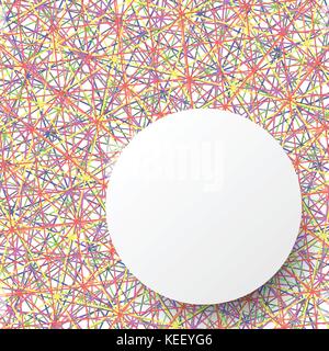 Cerchio bianco modello sulla linea colorata abstract background di design Illustrazione Vettoriale