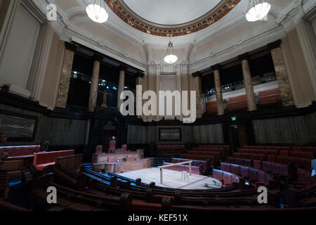 Londra, Regno Unito. Xx oct, 2017. La fase di testimonianza per la prosecuzione di Agatha Christie diretto da lucy bailey in London County Hall di Londra. photo Data: venerdì, 20 ottobre 2017. Foto di credito dovrebbe leggere credito: roger garfield/alamy live news Foto Stock