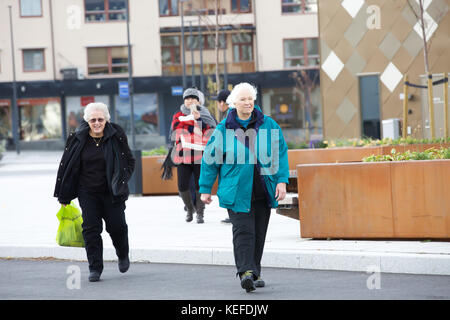 Åndalsnes, Norvegia. Xxi oct, 2017. Nuvoloso e ventoso giorno in Åndalsnes famoso per Trollveggen (troll parete) e Trollstigen (il troll percorso) Credito: Keith Larby/Alamy Live News Foto Stock