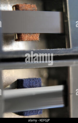 Cassette a nastro audio vintage, primo piano Foto Stock